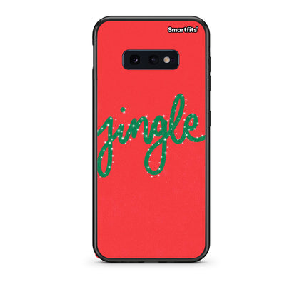 samsung s10e Jingle Xmas θήκη από τη Smartfits με σχέδιο στο πίσω μέρος και μαύρο περίβλημα | Smartphone case with colorful back and black bezels by Smartfits