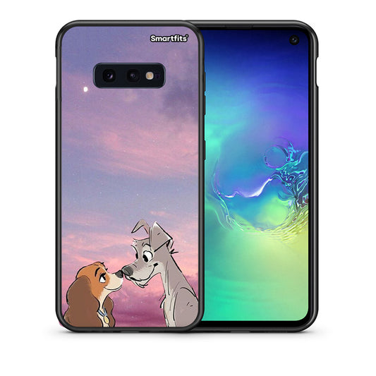 Θήκη Samsung S10e Lady And Tramp από τη Smartfits με σχέδιο στο πίσω μέρος και μαύρο περίβλημα | Samsung S10e Lady And Tramp case with colorful back and black bezels