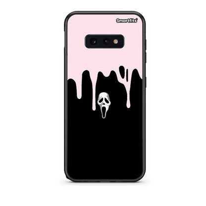 samsung s10e Melting Halloween Mask Θήκη από τη Smartfits με σχέδιο στο πίσω μέρος και μαύρο περίβλημα | Smartphone case with colorful back and black bezels by Smartfits