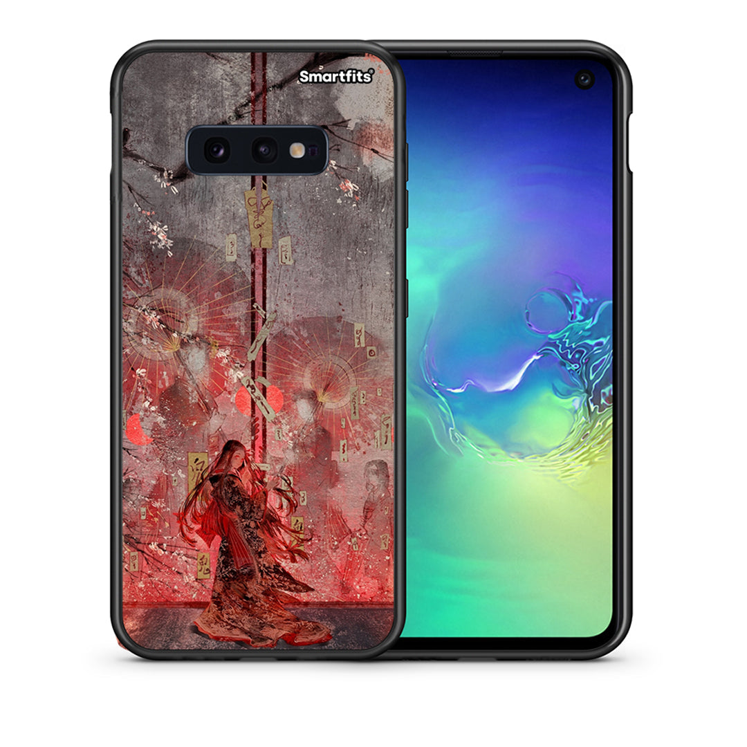 Θήκη Samsung S10e Nezuko Kamado από τη Smartfits με σχέδιο στο πίσω μέρος και μαύρο περίβλημα | Samsung S10e Nezuko Kamado case with colorful back and black bezels