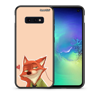 Θήκη Samsung S10e Nick Wilde And Judy Hopps Love 1 από τη Smartfits με σχέδιο στο πίσω μέρος και μαύρο περίβλημα | Samsung S10e Nick Wilde And Judy Hopps Love 1 case with colorful back and black bezels