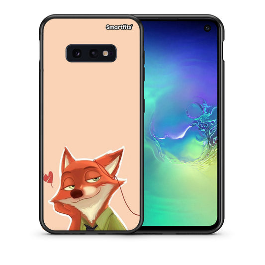 Θήκη Samsung S10e Nick Wilde And Judy Hopps Love 1 από τη Smartfits με σχέδιο στο πίσω μέρος και μαύρο περίβλημα | Samsung S10e Nick Wilde And Judy Hopps Love 1 case with colorful back and black bezels