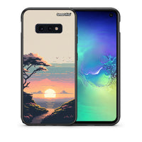 Thumbnail for Θήκη Samsung S10e Pixel Sunset από τη Smartfits με σχέδιο στο πίσω μέρος και μαύρο περίβλημα | Samsung S10e Pixel Sunset case with colorful back and black bezels