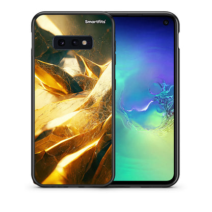 Θήκη Samsung S10e Real Gold από τη Smartfits με σχέδιο στο πίσω μέρος και μαύρο περίβλημα | Samsung S10e Real Gold case with colorful back and black bezels