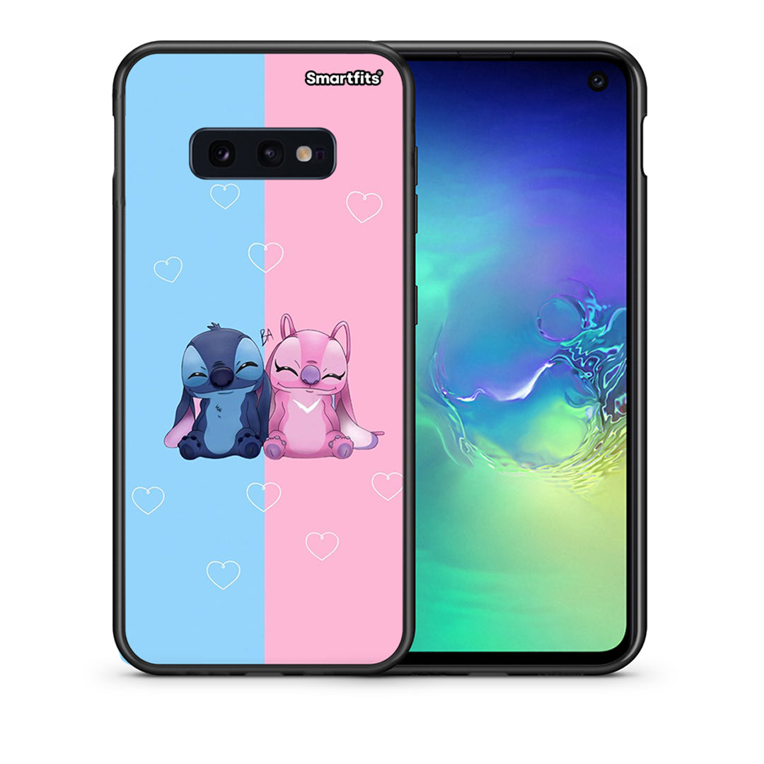 Θήκη Samsung S10e Stitch And Angel από τη Smartfits με σχέδιο στο πίσω μέρος και μαύρο περίβλημα | Samsung S10e Stitch And Angel case with colorful back and black bezels