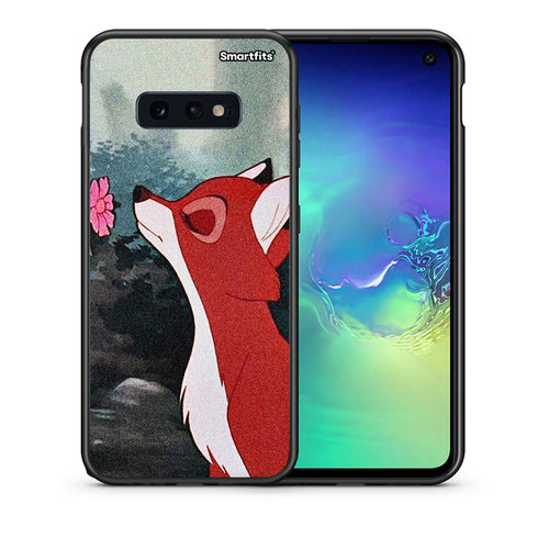 Θήκη Samsung S10e Tod And Vixey Love 2 από τη Smartfits με σχέδιο στο πίσω μέρος και μαύρο περίβλημα | Samsung S10e Tod And Vixey Love 2 case with colorful back and black bezels