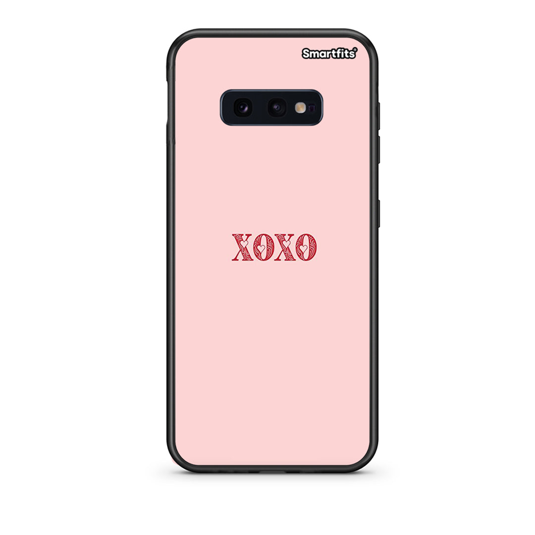 samsung s10e XOXO Love θήκη από τη Smartfits με σχέδιο στο πίσω μέρος και μαύρο περίβλημα | Smartphone case with colorful back and black bezels by Smartfits
