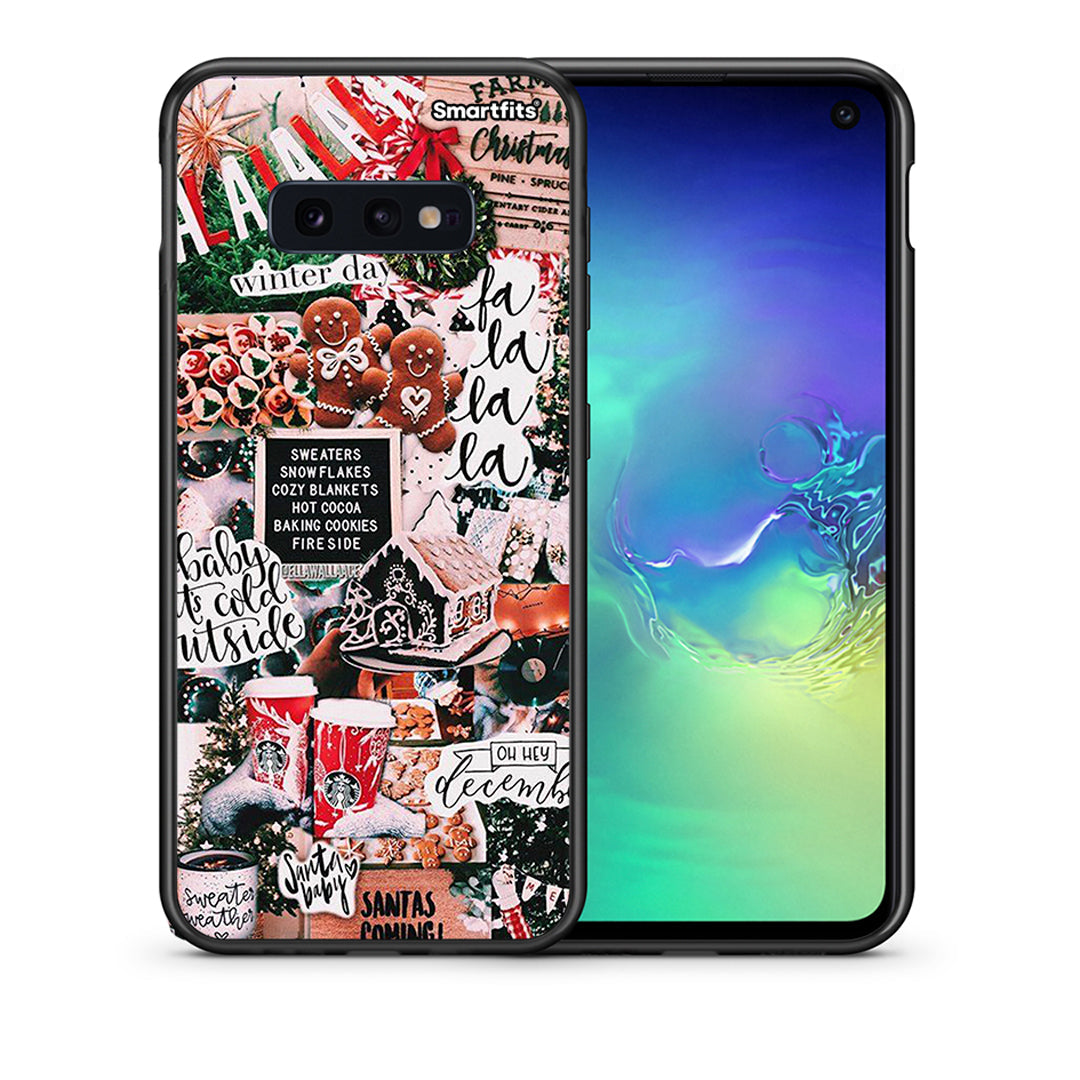 Θήκη Samsung S10e Xmas Habbits από τη Smartfits με σχέδιο στο πίσω μέρος και μαύρο περίβλημα | Samsung S10e Xmas Habbits case with colorful back and black bezels