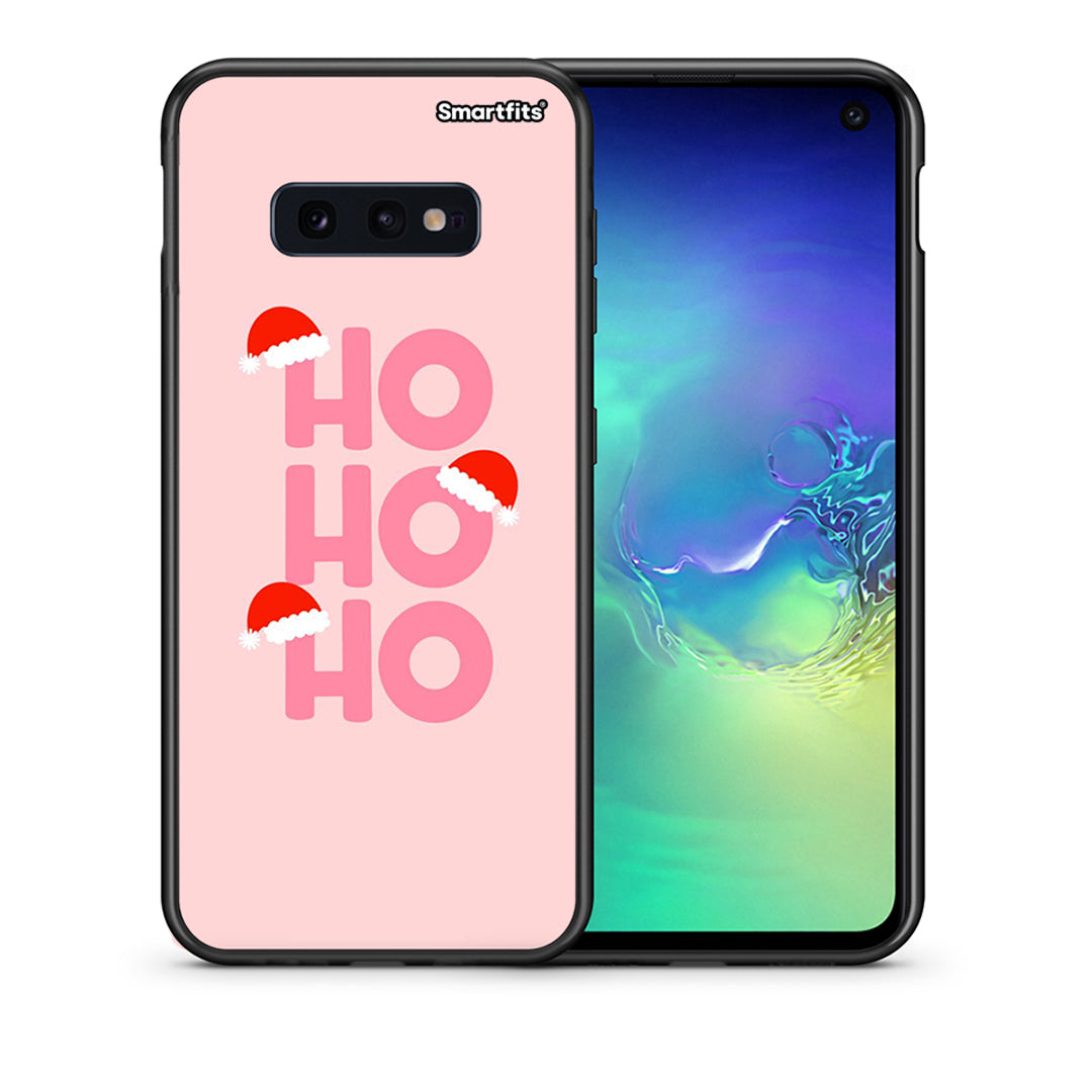 Θήκη Samsung S10e Xmas Ho Ho Ho από τη Smartfits με σχέδιο στο πίσω μέρος και μαύρο περίβλημα | Samsung S10e Xmas Ho Ho Ho case with colorful back and black bezels