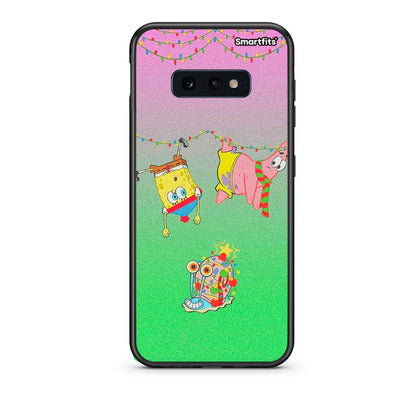 samsung s10e Xmas Lights θήκη από τη Smartfits με σχέδιο στο πίσω μέρος και μαύρο περίβλημα | Smartphone case with colorful back and black bezels by Smartfits