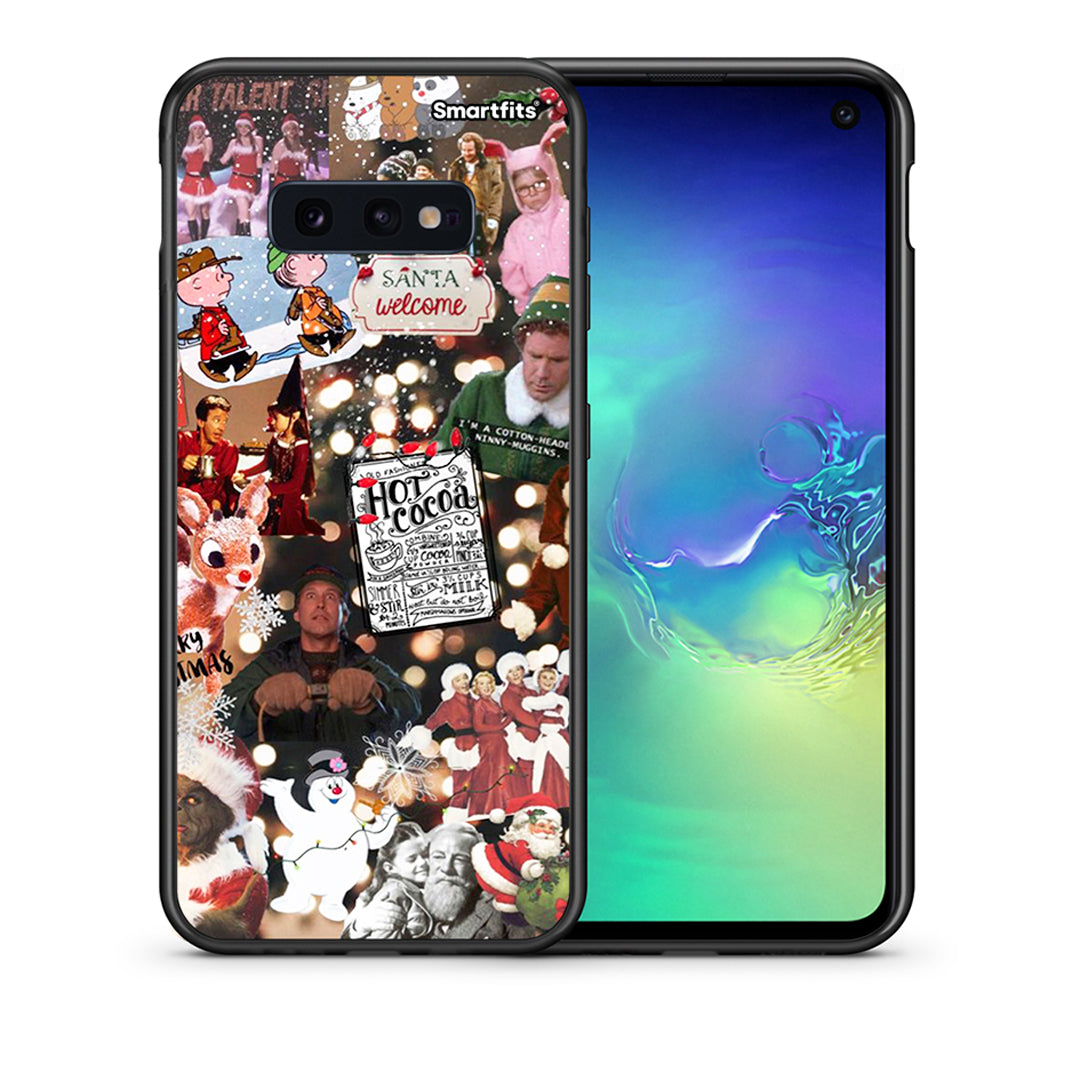 Θήκη Samsung S10e Xmas Movies από τη Smartfits με σχέδιο στο πίσω μέρος και μαύρο περίβλημα | Samsung S10e Xmas Movies case with colorful back and black bezels