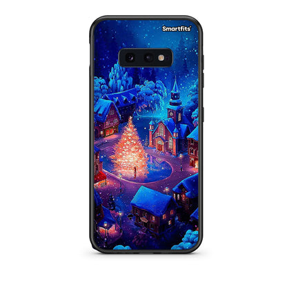 samsung s10e Xmas Village θήκη από τη Smartfits με σχέδιο στο πίσω μέρος και μαύρο περίβλημα | Smartphone case with colorful back and black bezels by Smartfits