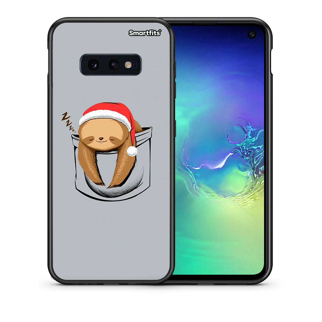 Θήκη Samsung S10e Xmas Zzzz από τη Smartfits με σχέδιο στο πίσω μέρος και μαύρο περίβλημα | Samsung S10e Xmas Zzzz case with colorful back and black bezels