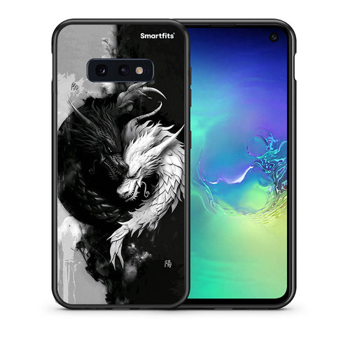 Θήκη Samsung S10e Yin Yang από τη Smartfits με σχέδιο στο πίσω μέρος και μαύρο περίβλημα | Samsung S10e Yin Yang case with colorful back and black bezels