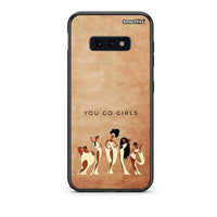 Thumbnail for samsung s10e You Go Girl θήκη από τη Smartfits με σχέδιο στο πίσω μέρος και μαύρο περίβλημα | Smartphone case with colorful back and black bezels by Smartfits