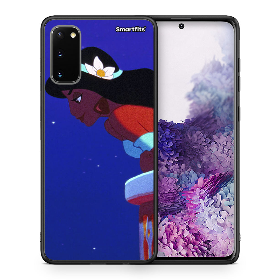 Θήκη Samsung S20 Alladin And Jasmine Love 2 από τη Smartfits με σχέδιο στο πίσω μέρος και μαύρο περίβλημα | Samsung S20 Alladin And Jasmine Love 2 case with colorful back and black bezels