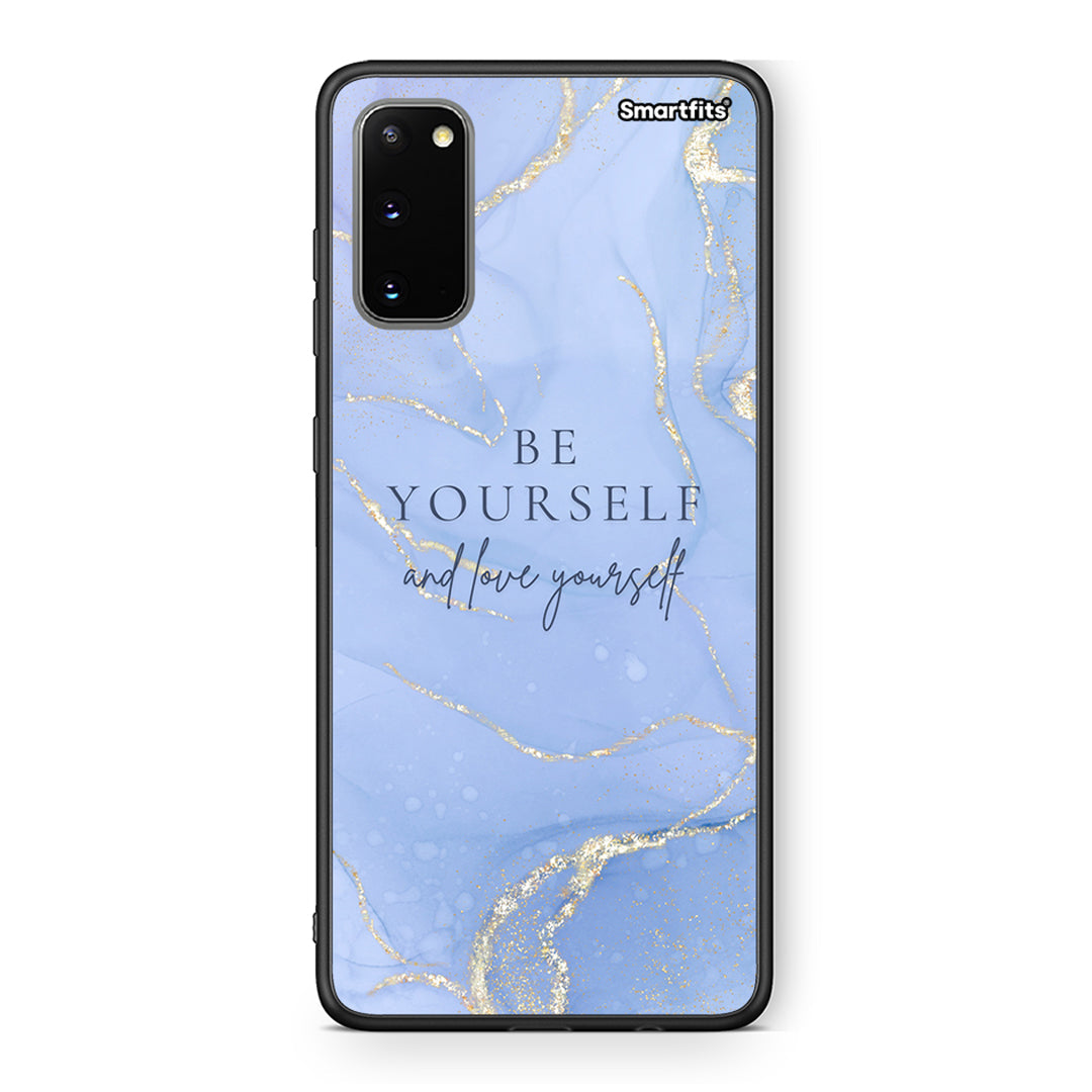 Samsung S20 Be Yourself θήκη από τη Smartfits με σχέδιο στο πίσω μέρος και μαύρο περίβλημα | Smartphone case with colorful back and black bezels by Smartfits