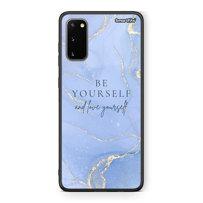 Samsung S20 Be Yourself θήκη από τη Smartfits με σχέδιο στο πίσω μέρος και μαύρο περίβλημα | Smartphone case with colorful back and black bezels by Smartfits