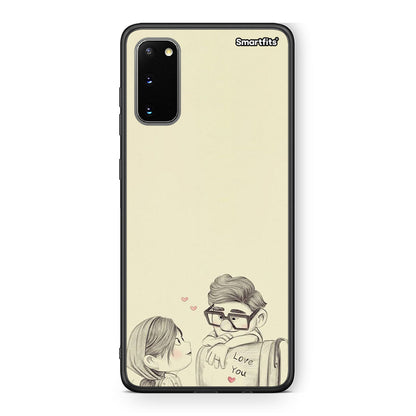 Samsung S20 Carl And Ellie θήκη από τη Smartfits με σχέδιο στο πίσω μέρος και μαύρο περίβλημα | Smartphone case with colorful back and black bezels by Smartfits