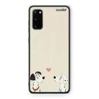Thumbnail for Samsung S20 Dalmatians Love θήκη από τη Smartfits με σχέδιο στο πίσω μέρος και μαύρο περίβλημα | Smartphone case with colorful back and black bezels by Smartfits
