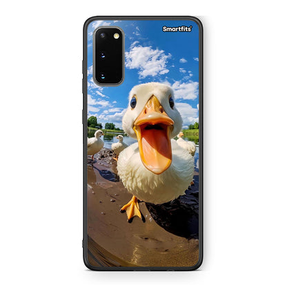 Samsung S20 Duck Face θήκη από τη Smartfits με σχέδιο στο πίσω μέρος και μαύρο περίβλημα | Smartphone case with colorful back and black bezels by Smartfits
