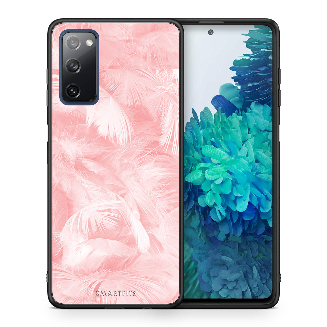 Boho Pink Feather - Samsung Galaxy S20 FE θήκη
