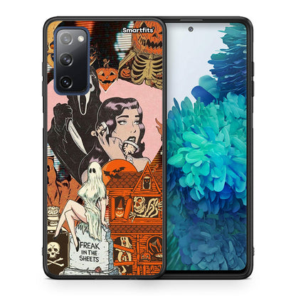 Θήκη Samsung S20 FE Halloween Collage από τη Smartfits με σχέδιο στο πίσω μέρος και μαύρο περίβλημα | Samsung S20 FE Halloween Collage case with colorful back and black bezels