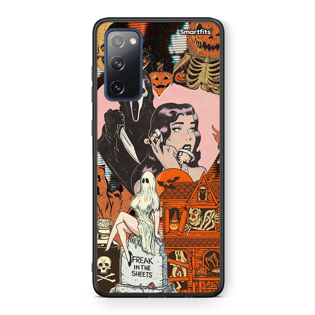 Θήκη Samsung S20 FE Halloween Collage από τη Smartfits με σχέδιο στο πίσω μέρος και μαύρο περίβλημα | Samsung S20 FE Halloween Collage case with colorful back and black bezels