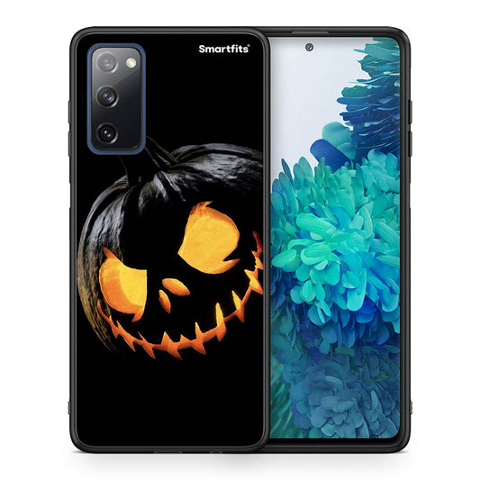 Θήκη Samsung S20 FE Halloween Scary Pumpkin από τη Smartfits με σχέδιο στο πίσω μέρος και μαύρο περίβλημα | Samsung S20 FE Halloween Scary Pumpkin case with colorful back and black bezels