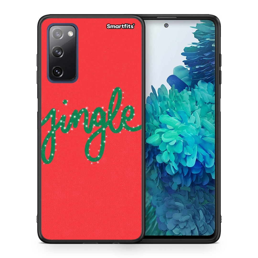 Θήκη Samsung S20 FE Jingle Xmas από τη Smartfits με σχέδιο στο πίσω μέρος και μαύρο περίβλημα | Samsung S20 FE Jingle Xmas case with colorful back and black bezels