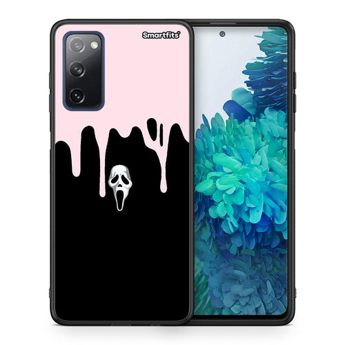 Θήκη Samsung S20 FE Melting Halloween Mask από τη Smartfits με σχέδιο στο πίσω μέρος και μαύρο περίβλημα | Samsung S20 FE Melting Halloween Mask case with colorful back and black bezels