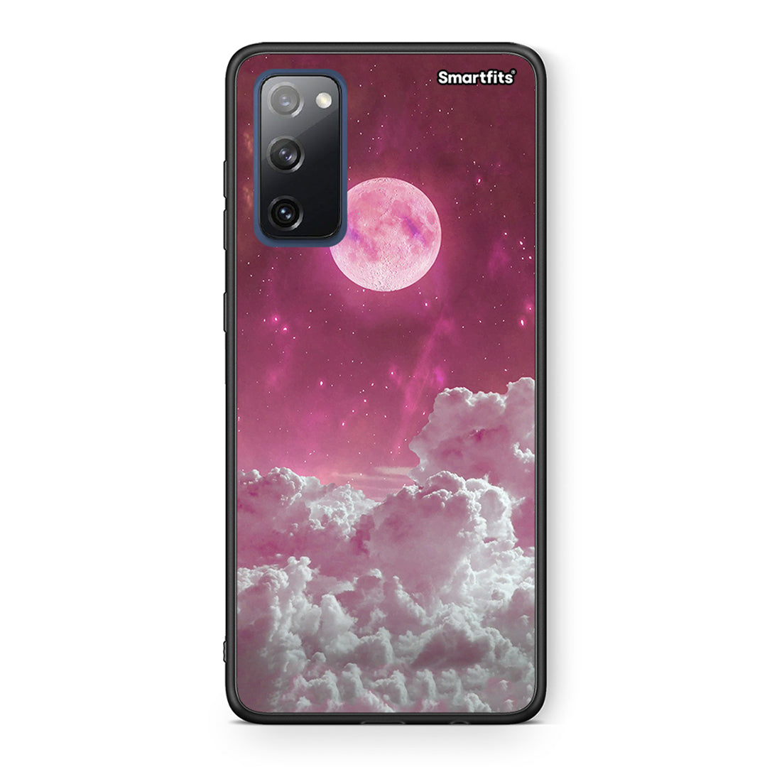 Θήκη Samsung S20 FE Pink Moon από τη Smartfits με σχέδιο στο πίσω μέρος και μαύρο περίβλημα | Samsung S20 FE Pink Moon case with colorful back and black bezels