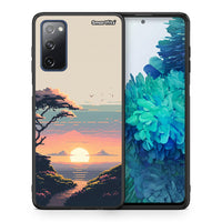 Thumbnail for Θήκη Samsung S20 FE Pixel Sunset από τη Smartfits με σχέδιο στο πίσω μέρος και μαύρο περίβλημα | Samsung S20 FE Pixel Sunset case with colorful back and black bezels
