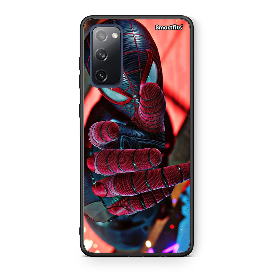 Θήκη Samsung S20 FE Spider Hand από τη Smartfits με σχέδιο στο πίσω μέρος και μαύρο περίβλημα | Samsung S20 FE Spider Hand case with colorful back and black bezels