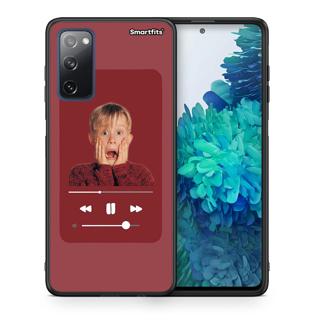 Θήκη Samsung S20 FE Xmas Alone Music από τη Smartfits με σχέδιο στο πίσω μέρος και μαύρο περίβλημα | Samsung S20 FE Xmas Alone Music case with colorful back and black bezels