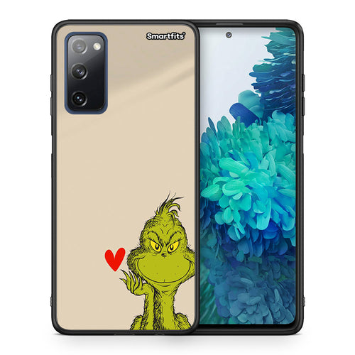 Θήκη Samsung S20 FE Xmas Grinch από τη Smartfits με σχέδιο στο πίσω μέρος και μαύρο περίβλημα | Samsung S20 FE Xmas Grinch case with colorful back and black bezels