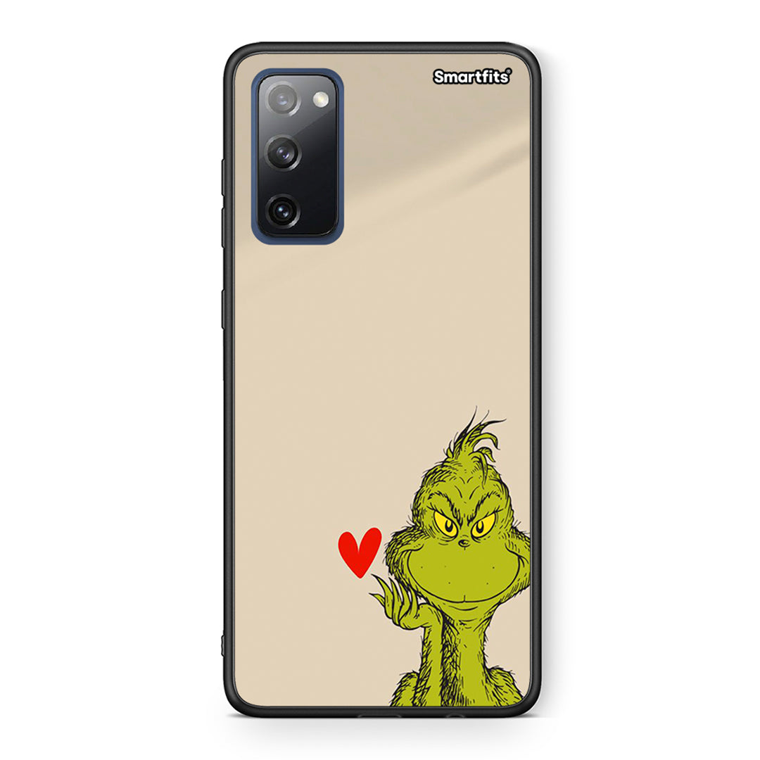 Θήκη Samsung S20 FE Xmas Grinch από τη Smartfits με σχέδιο στο πίσω μέρος και μαύρο περίβλημα | Samsung S20 FE Xmas Grinch case with colorful back and black bezels