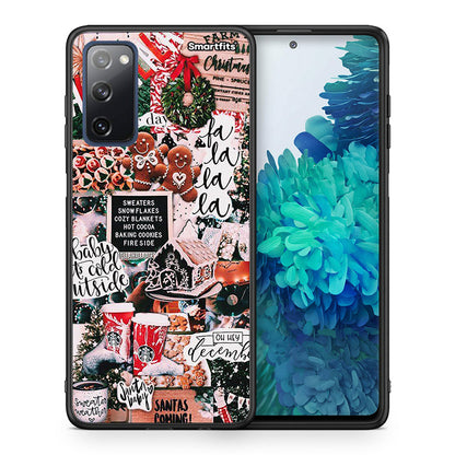 Θήκη Samsung S20 FE Xmas Habbits από τη Smartfits με σχέδιο στο πίσω μέρος και μαύρο περίβλημα | Samsung S20 FE Xmas Habbits case with colorful back and black bezels