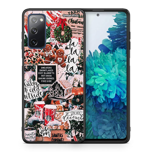 Θήκη Samsung S20 FE Xmas Habbits από τη Smartfits με σχέδιο στο πίσω μέρος και μαύρο περίβλημα | Samsung S20 FE Xmas Habbits case with colorful back and black bezels