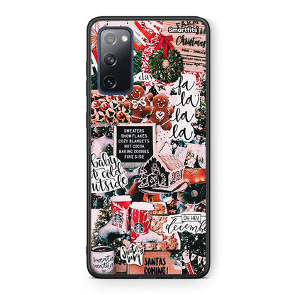 Θήκη Samsung S20 FE Xmas Habbits από τη Smartfits με σχέδιο στο πίσω μέρος και μαύρο περίβλημα | Samsung S20 FE Xmas Habbits case with colorful back and black bezels