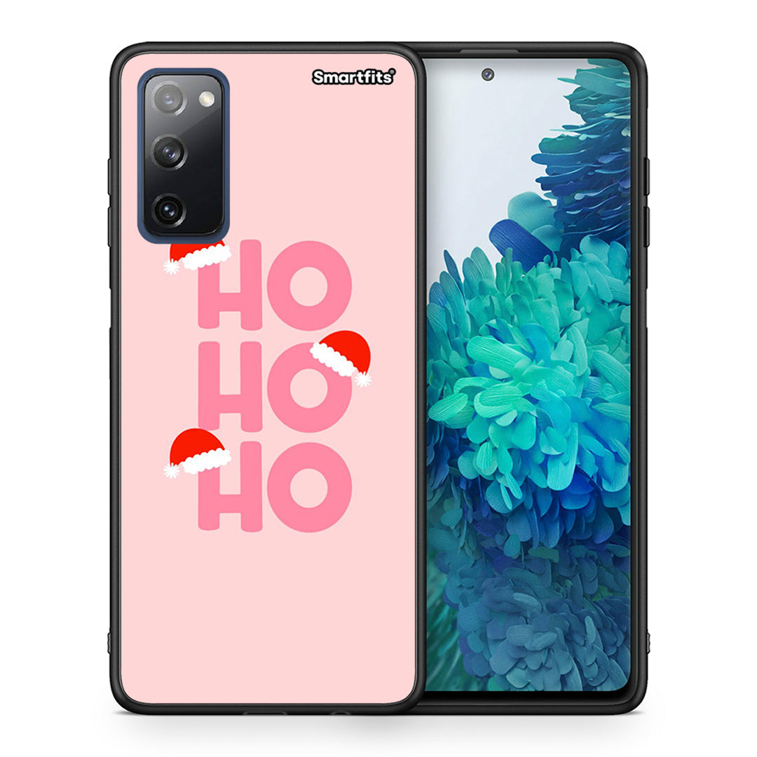 Θήκη Samsung S20 FE Xmas Ho Ho Ho από τη Smartfits με σχέδιο στο πίσω μέρος και μαύρο περίβλημα | Samsung S20 FE Xmas Ho Ho Ho case with colorful back and black bezels