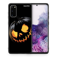 Thumbnail for Θήκη Samsung S20 Halloween Scary Pumpkin από τη Smartfits με σχέδιο στο πίσω μέρος και μαύρο περίβλημα | Samsung S20 Halloween Scary Pumpkin case with colorful back and black bezels