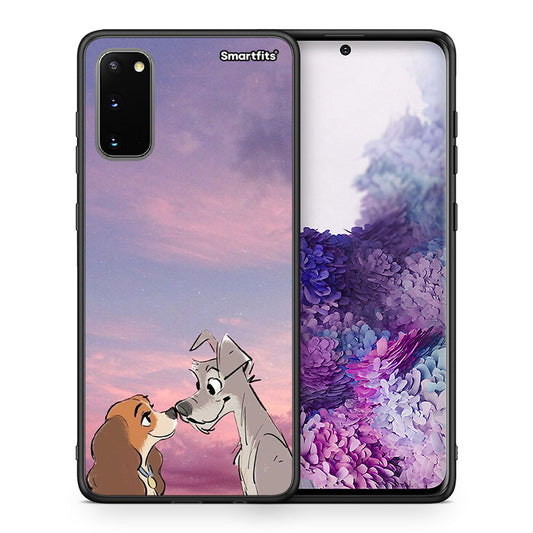 Θήκη Samsung S20 Lady And Tramp από τη Smartfits με σχέδιο στο πίσω μέρος και μαύρο περίβλημα | Samsung S20 Lady And Tramp case with colorful back and black bezels