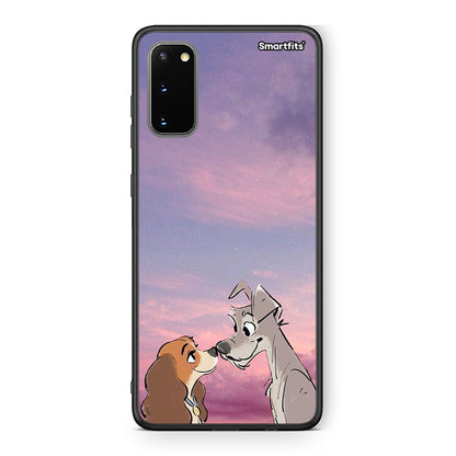 Samsung S20 Lady And Tramp θήκη από τη Smartfits με σχέδιο στο πίσω μέρος και μαύρο περίβλημα | Smartphone case with colorful back and black bezels by Smartfits