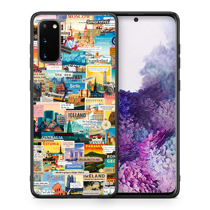 Θήκη Samsung S20 Live To Travel από τη Smartfits με σχέδιο στο πίσω μέρος και μαύρο περίβλημα | Samsung S20 Live To Travel case with colorful back and black bezels