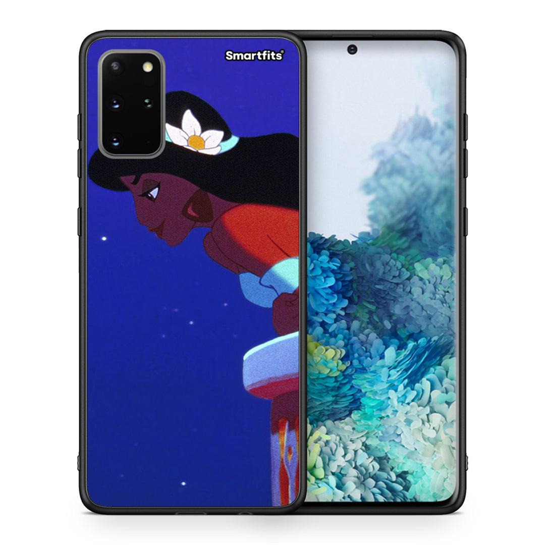 Θήκη Samsung S20 Plus Alladin And Jasmine Love 2 από τη Smartfits με σχέδιο στο πίσω μέρος και μαύρο περίβλημα | Samsung S20 Plus Alladin And Jasmine Love 2 case with colorful back and black bezels