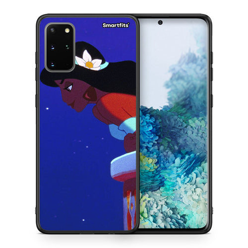 Θήκη Samsung S20 Plus Alladin And Jasmine Love 2 από τη Smartfits με σχέδιο στο πίσω μέρος και μαύρο περίβλημα | Samsung S20 Plus Alladin And Jasmine Love 2 case with colorful back and black bezels