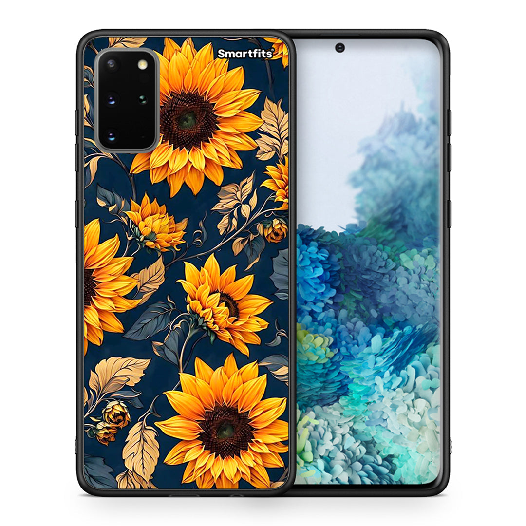 Θήκη Samsung S20 Plus Autumn Sunflowers από τη Smartfits με σχέδιο στο πίσω μέρος και μαύρο περίβλημα | Samsung S20 Plus Autumn Sunflowers case with colorful back and black bezels