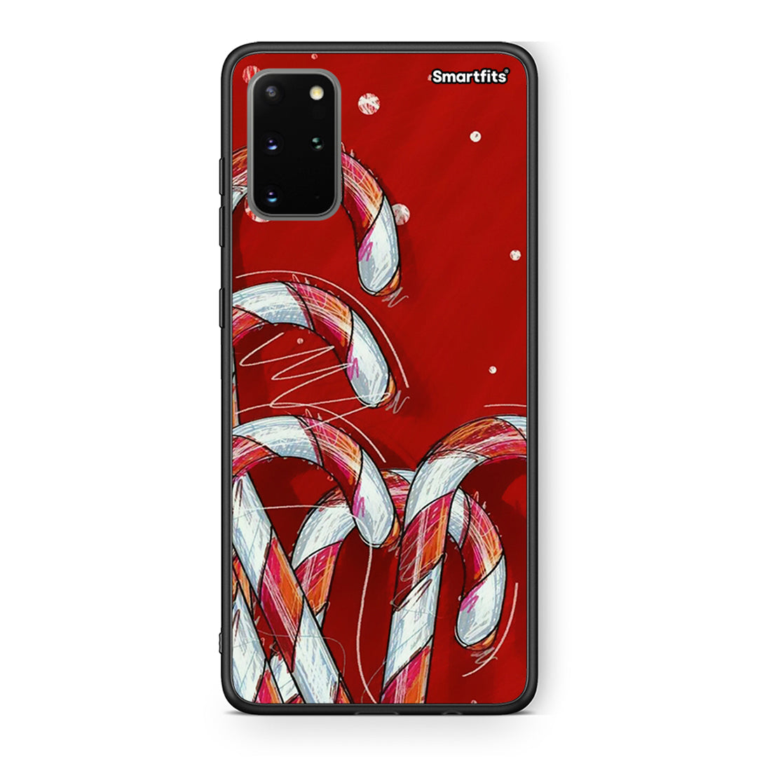 Samsung S20 Plus Candy Cane θήκη από τη Smartfits με σχέδιο στο πίσω μέρος και μαύρο περίβλημα | Smartphone case with colorful back and black bezels by Smartfits