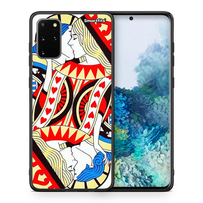 Θήκη Samsung S20 Plus Card Love από τη Smartfits με σχέδιο στο πίσω μέρος και μαύρο περίβλημα | Samsung S20 Plus Card Love case with colorful back and black bezels